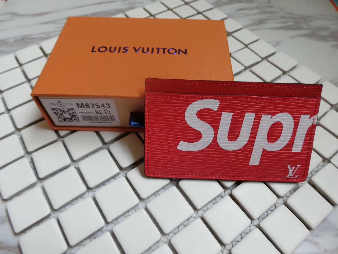 Outlet Louis Vuitton X Supreme Porte Carte Simple Card Holder M67753 Epi  Leather